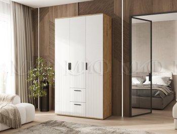 Шкаф 1200 мм Сильвия, крафт/белый (Миф) в Серове - serov.mebel-e96.ru