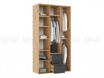 Шкаф 1200 мм Сильвия, крафт/графит (Миф) в Серове - serov.mebel-e96.ru