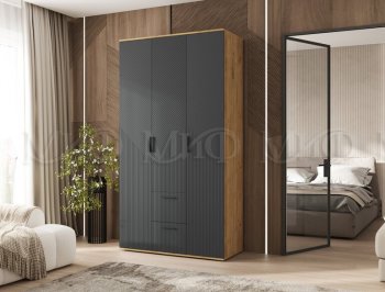 Шкаф 1200 мм Сильвия, крафт/графит (Миф) в Серове - serov.mebel-e96.ru