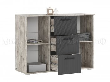 Комод Сильвия, дуб юкон/графит (Миф) в Серове - serov.mebel-e96.ru