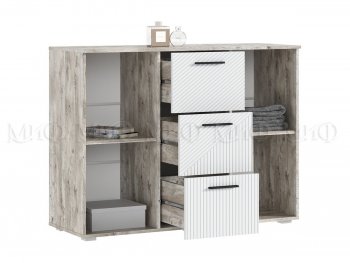 Комод Сильвия, дуб юкон/белый (Миф) в Серове - serov.mebel-e96.ru
