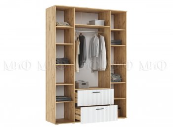 Шкаф 1600 мм Сильвия, крафт/белый (Миф) в Серове - serov.mebel-e96.ru