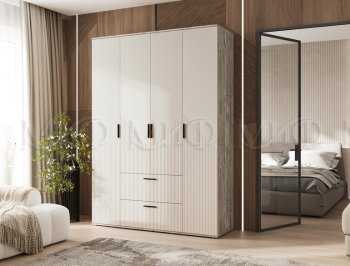 Шкаф 1600 мм Сильвия, дуб юкон/кашемир (Миф) в Серове - serov.mebel-e96.ru