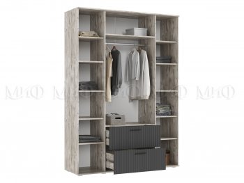 Шкаф 1600 мм Сильвия, дуб юкон/графит (Миф) в Серове - serov.mebel-e96.ru