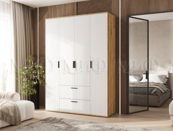 Шкаф 1600 мм Сильвия, крафт/белый (Миф) в Серове - serov.mebel-e96.ru