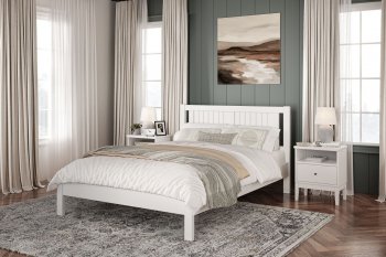 Кровать из массива Сканди белый античный (БМ) в Серове - serov.mebel-e96.ru