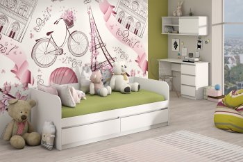 Кровать Соната 900 белый (Зарон) в Серове - serov.mebel-e96.ru
