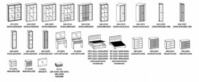 Спальный гарнитур ЛУНА (модульный)  Бодега белая в Серове - serov.mebel-e96.ru