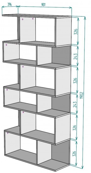 Стеллаж S9 (ДМ) в Серове - serov.mebel-e96.ru