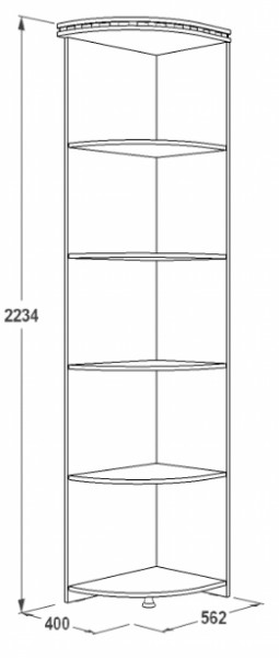 Стеллаж угловой Ольга-13 (400*562) в Серове - serov.mebel-e96.ru