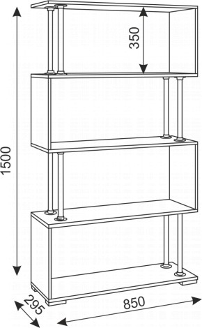 Стеллаж Зигзаг-2 (Риннер) в Серове - serov.mebel-e96.ru