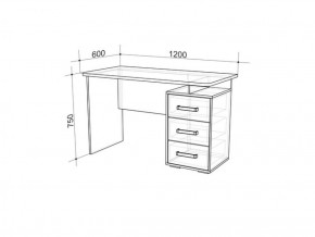 Стол компьютерный Лайт-2 (1200) в Серове - serov.mebel-e96.ru