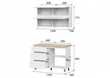 Кухонный гарнитур Токио 1200 мм (СВ) в Серове - serov.mebel-e96.ru