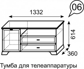 Тумба для телеаппаратуры Венеция 6 бодега в Серове - serov.mebel-e96.ru