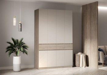 Шкаф 2000 мм Турин ЛДСП крафт серый/кашемир (ВВР) в Серове - serov.mebel-e96.ru