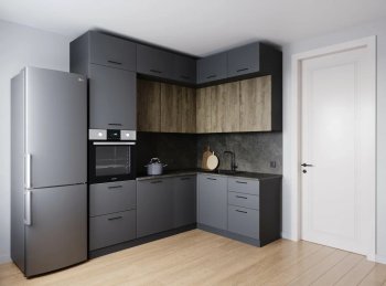 Кухонный гарнитур угловой Умбра МДФ 2200*1700 мм (Санвут) в Серове - serov.mebel-e96.ru