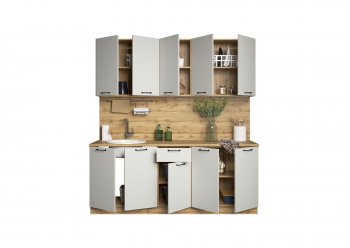 КУхонный гарнитур Валерия 2000 мм вотан/серый (Сурская) в Серове - serov.mebel-e96.ru
