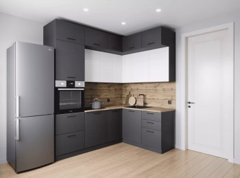 Кухонный гарнитур угловой Вегас 2200*1700 мм (Санвут) в Серове - serov.mebel-e96.ru