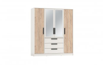 Шкаф 1700 мм 83.07 Вегас (4-х дв.) белый (Олмеко) в Серове - serov.mebel-e96.ru