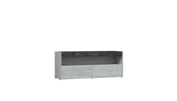 ТВ тумба Вегас Дуб Крафт Белый/Ателье темн. (Лин) в Серове - serov.mebel-e96.ru