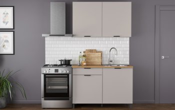 Кухонный гарнитур 1200 мм Венера кашемир ЛДСП (Олмеко) в Серове - serov.mebel-e96.ru