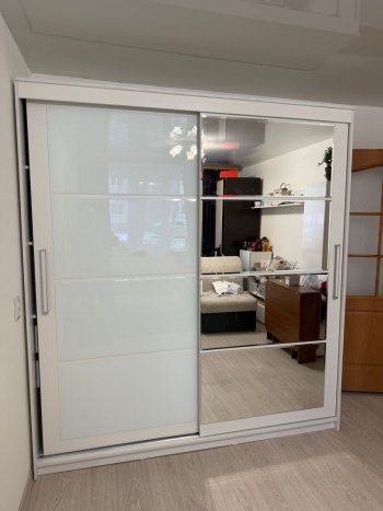 Шкаф-купе Крафт-6 белый ясень 2000 мм (БТС) в Серове - serov.mebel-e96.ru