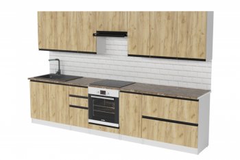 Кухонный гарнитур Янтарь экстра 3000 мм (Герда) в Серове - serov.mebel-e96.ru