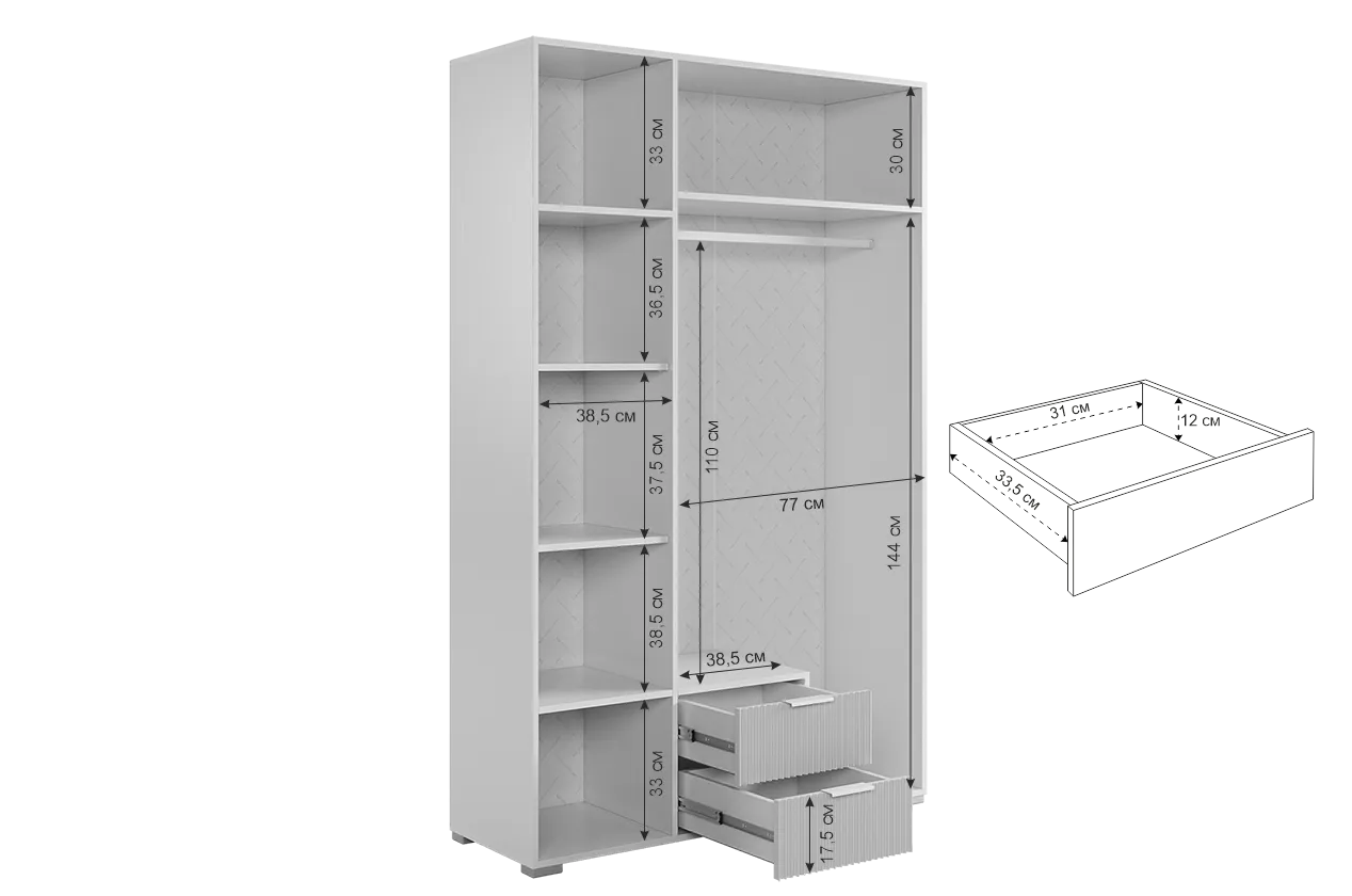 Шкаф 1200 мм трехдверный 109.02 Зефир белый (Мебельсон) в Серове - serov.mebel-e96.ru