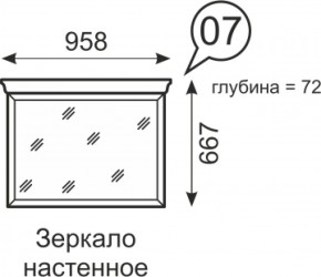 Зеркало настенное Венеция 7 бодега в Серове - serov.mebel-e96.ru